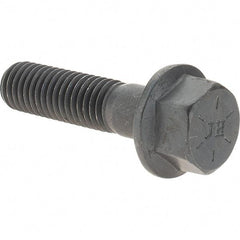 Value Collection - 1/2-13 UNC, 2" Length Under Head, Hex Drive Flange Bolt - 1-1/4" Thread Length, Grade 8 Alloy Steel, Smooth Flange, Uncoated - All Tool & Supply