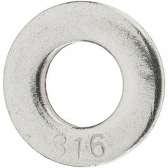 Value Collection - 3/8" Screw, Grade 316 Stainless Steel SAE Flat Washer - 13/32" ID x 13/16" OD, 0.065" Thick - All Tool & Supply