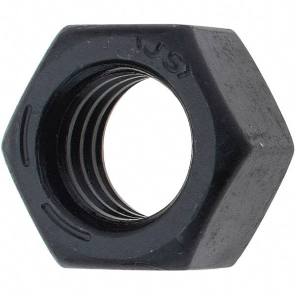 Value Collection - 1/2-13 UNC Steel Right Hand Hex Nut - 3/4" Across Flats, 7/16" High, Uncoated - All Tool & Supply