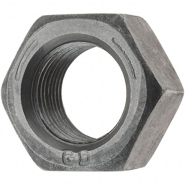 Value Collection - 3/4-16 UNF Steel Right Hand Hex Nut - 1-1/8" Across Flats, 41/64" High, Uncoated - All Tool & Supply