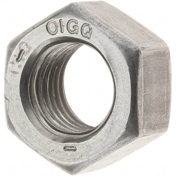 Value Collection - 7/16-20 UNF Steel Right Hand Hex Nut - 11/16" Across Flats, 3/8" High, Uncoated - All Tool & Supply