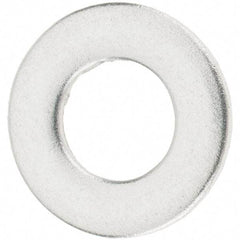 Value Collection - #10 Screw, Grade 18-8 Stainless Steel Standard Flat Washer - 7/32" ID x 1/2" OD, 0.049" Thick - All Tool & Supply