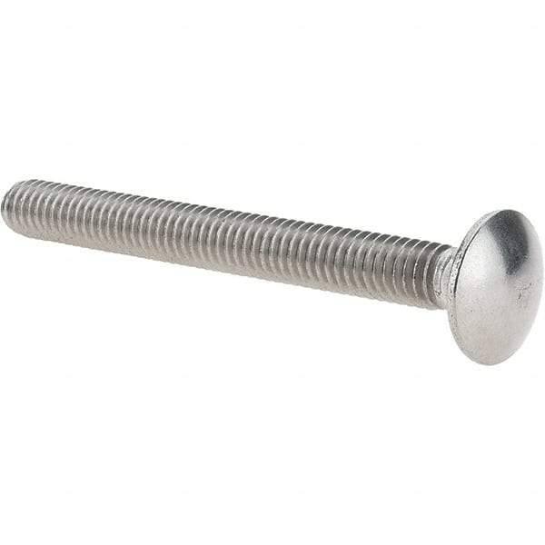 Value Collection - 5/16-18 UNC 3" Length Under Head, Standard Square Neck, Carriage Bolt - 18-8 Stainless Steel, Uncoated - All Tool & Supply