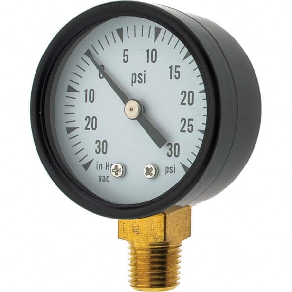 Value Collection - Vacuum Gauges Type: Analog Vacuum Gauge Thread Size: 1/4 - All Tool & Supply