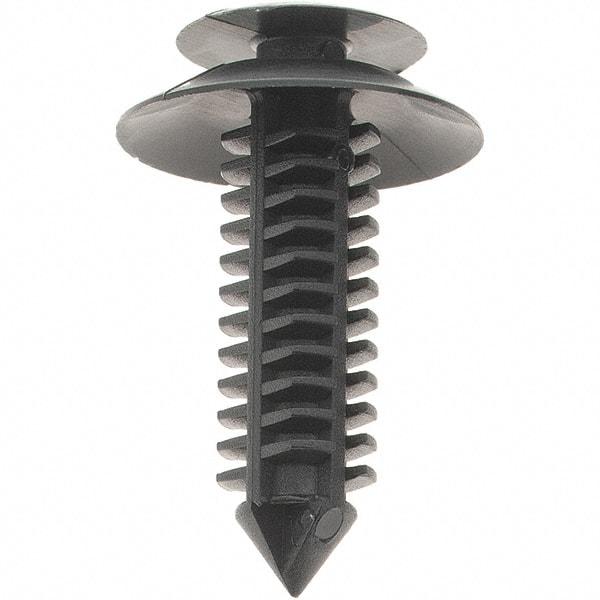 Value Collection - 8mm Hole Diam, 14mm OAL, Ratchet Shank, Nylon Panel Rivet - 8mm Material Thickness - All Tool & Supply