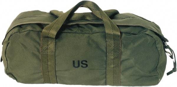 Ability One - 2 Pocket Olive Drab Canvas Tool Bag - 6" Wide x 19-1/2" Deep x 8-1/2" High - All Tool & Supply