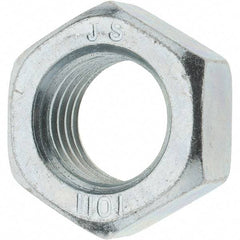 Value Collection - M24x3.00 Steel Right Hand Hex Nut - 36mm Across Flats, 19mm High, Zinc-Plated Finish - All Tool & Supply