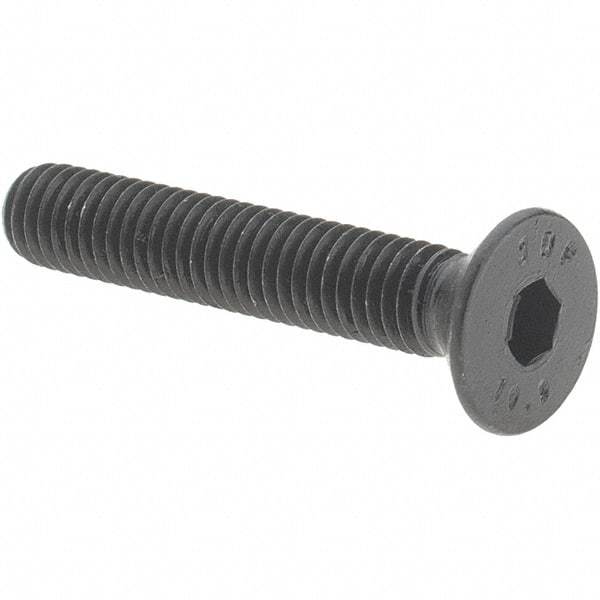 Value Collection - M6x1.00 Metric Coarse Hex Socket Drive, 90° Flat Screw - Grade 12.9 Alloy Steel, Black Oxide Finish, Fully Threaded, 35mm OAL - All Tool & Supply