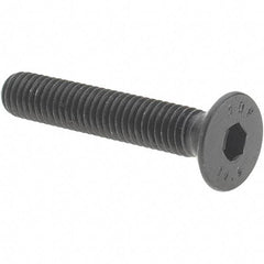 Value Collection - M6x1.00 Metric Coarse Hex Socket Drive, 90° Flat Screw - Grade 12.9 Alloy Steel, Black Oxide Finish, Fully Threaded, 35mm OAL - All Tool & Supply