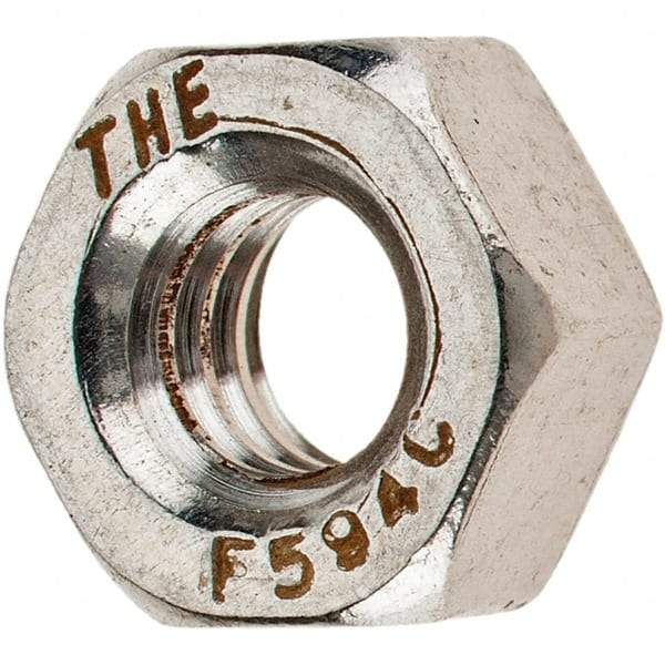 Value Collection - M8x1.25 Metric Coarse Steel Right Hand Hex Nut - 13mm Across Flats, 6.5mm High, Zinc-Plated Finish - All Tool & Supply