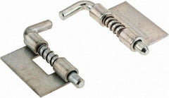 Value Collection - 1/2" Wide x 0.04" Thick, Spring Loaded Latch Hinge - Steel, Zinc Plated Finish - All Tool & Supply