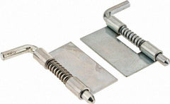 Value Collection - 3/4" Wide x 0.04" Thick, Spring Loaded Latch Hinge - Steel, Zinc Plated Finish - All Tool & Supply