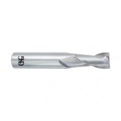 1 Dia. x 4 Overall Length 2-Flute Square End Solid Carbide SE End Mill-Round Shank-Center Cutting-Uncoated - All Tool & Supply