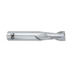 ‎1/8″ Dia. × 1/8″ Shank × 1/2″ DOC × 1-1/2″ OAL, Carbide, Bright, 2 Flute, Square, Solid End Mill - All Tool & Supply