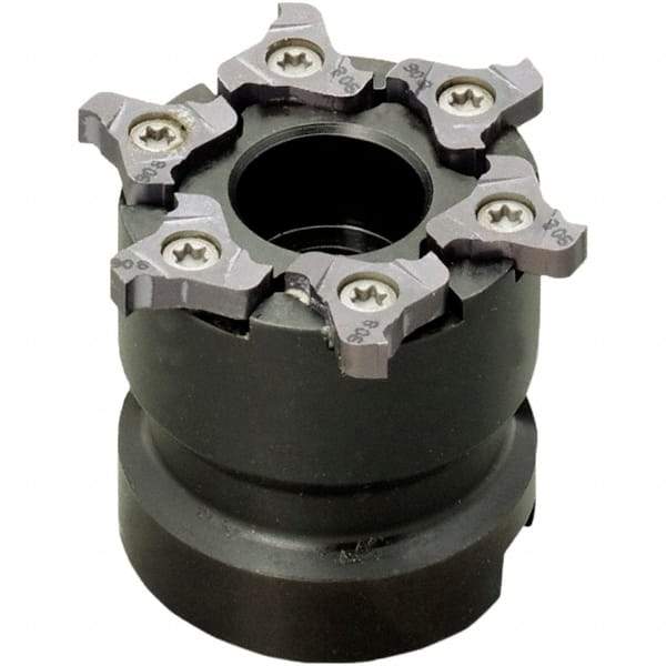 Iscar - Arbor Hole Connection, 0.256" Cutting Width, 0.189" Depth of Cut, 3" Cutter Diam, 1" Hole Diam, 11 Tooth Indexable Slotting Cutter - TRIB-SM Toolholder, TRI Insert, Right Hand Cutting Direction - All Tool & Supply