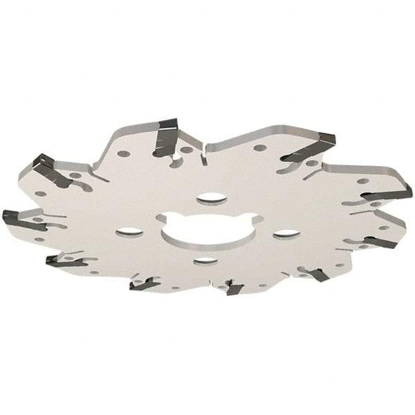 Iscar - Arbor Hole Connection, 0.132" Cutting Width, 1.14" Depth of Cut, 3.94" Cutter Diam, 1" Hole Diam, 6 Tooth Indexable Slotting Cutter - GM Toolholder, GIM, GIMY, GIP Insert, Right Hand Cutting Direction - All Tool & Supply