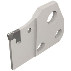 Iscar - Neutral Cut, 5.5mm Insert Width, Cutoff & Grooving Support Blade for Indexables - 4mm Head Projection - All Tool & Supply