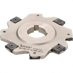 Iscar - Arbor Hole Connection, 5/32" Cutting Width, 0.7" Depth of Cut, 3" Cutter Diam, 1" Hole Diam, 10 Tooth Indexable Slotting Cutter - SDN-LN08 Toolholder, LNET Insert, Right Hand Cutting Direction - All Tool & Supply