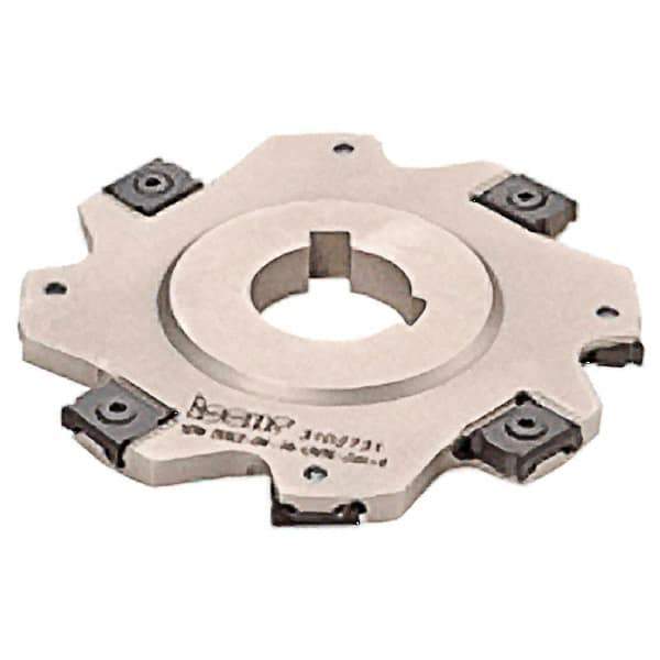 Iscar - Arbor Hole Connection, 1/8" Cutting Width, 0.55" Depth of Cut, 2-1/2" Cutter Diam, 7/8" Hole Diam, 8 Tooth Indexable Slotting Cutter - SDN-LN08 Toolholder, LNET Insert, Right Hand Cutting Direction - All Tool & Supply