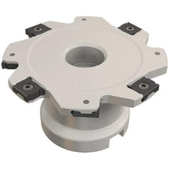 Iscar - Shell Mount A Connection, 0.236" Cutting Width, 22.5mm Depth of Cut, 80mm Cutter Diam, 22mm Hole Diam, 10 Tooth Indexable Slotting Cutter - FDN-LN08 Toolholder, LNET Insert, Right Hand Cutting Direction - All Tool & Supply