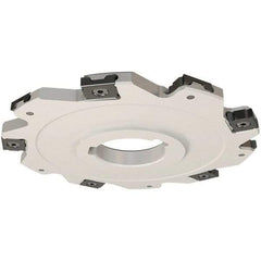 Iscar - Arbor Hole Connection, 0.157" Cutting Width, 22mm Depth of Cut, 80mm Cutter Diam, 22mm Hole Diam, 10 Tooth Indexable Slotting Cutter - SDN Toolholder, LNET Insert, Right Hand Cutting Direction - All Tool & Supply