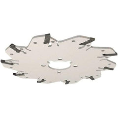 Iscar - Arbor Hole Connection, 0.132" Cutting Width, 29mm Depth of Cut, 100mm Cutter Diam, 22mm Hole Diam, 6 Tooth Indexable Slotting Cutter - GM-DG Toolholder, GIM, GIMY, GIP, GIPA Insert, Right Hand Cutting Direction - All Tool & Supply