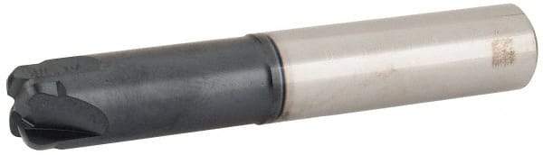 Iscar - 1/2", 4 Flute, Single End, Solid Carbide, 0.083" Corner Radius End Mill - 3" OAL, Right Hand Flute, 0.024" LOC, Right Hand Cut, 1.3" Extended Reach - All Tool & Supply