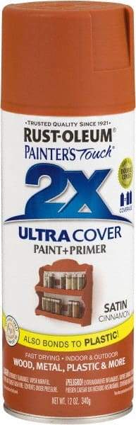 Rust-Oleum - Cinnamon, Satin, Enamel Spray Paint - 8 Sq Ft per Can, 12 oz Container, Use on Multipurpose - All Tool & Supply