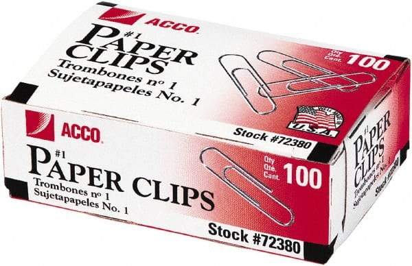 ACCO - 1-3/8" Wide Paper Fastener - Silver - All Tool & Supply