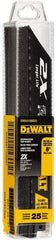 DeWALT - 8" Long x 1" Thick, Bi-Metal Reciprocating Saw Blade - Straight Profile, 14 to 18 TPI, Toothed Edge - All Tool & Supply