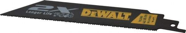 DeWALT - 6" Long x 1" Thick, Bi-Metal Reciprocating Saw Blade - Straight Profile, 14 to 18 TPI, Toothed Edge - All Tool & Supply