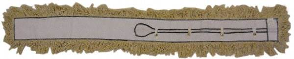 PRO-SOURCE - 60" Long x 3-1/2" Wide Cotton Dust Mop Head - White, Looped Head, Launderable - All Tool & Supply