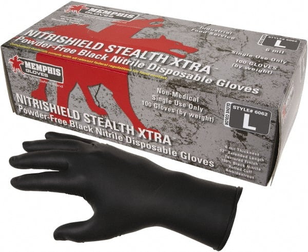 MCR Safety - Size M, 6 mil, Powder Free Nitrile Disposable Gloves - All Tool & Supply