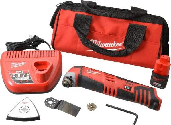 Milwaukee Tool - 12 Volt Cordless Multi Tool Kit - 5,000 to 20,000 RPM, Battery Included - All Tool & Supply