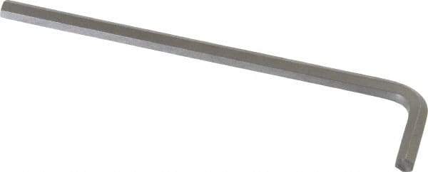 Paramount - 3/16" Hex, Long Arm, Hex Key - 4-1/2" OAL, Steel, Inch System of Measurement - All Tool & Supply