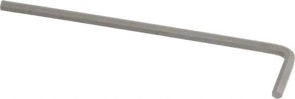 Paramount - 1/8" Hex, Long Arm, Hex Key - 3-3/4" OAL, Steel, Inch System of Measurement - All Tool & Supply