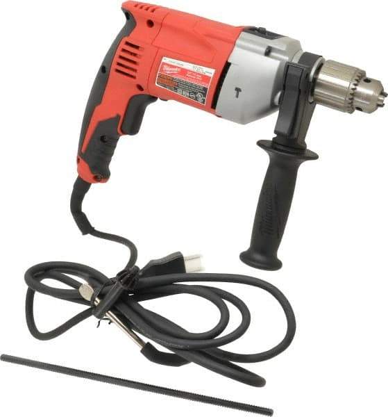 Milwaukee Tool - 120 Volt 1/2" Keyed Chuck Electric Hammer Drill - 0 to 48,000 BPM, 0 to 2,800 RPM - All Tool & Supply