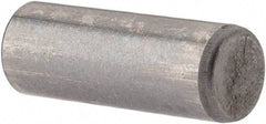 Made in USA - 5mm Diam x 14mm Pin Length Alloy Steel Standard Dowel Pin - Bright Finish, C 47-58 & C 60 (Surface) Hardness, 1 Beveled & 1 Rounded End - All Tool & Supply