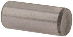 Made in USA - 5mm Diam x 12mm Pin Length Alloy Steel Standard Dowel Pin - Bright Finish, C 47-58 & C 60 (Surface) Hardness, 1 Beveled & 1 Rounded End - All Tool & Supply