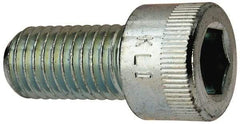 Made in USA - 5/8-11 UNC Hex Socket Drive, Socket Cap Screw - Alloy Steel, Zinc-Plated Finish, Fully Threaded, 1-1/4" Length Under Head - All Tool & Supply