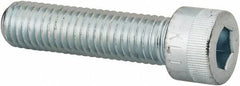 Made in USA - 1/2-13 UNC Hex Socket Drive, Socket Cap Screw - Alloy Steel, Zinc-Plated Finish, Fully Threaded, 2" Length Under Head - All Tool & Supply