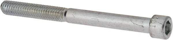 Made in USA - 5/16-18 UNC Hex Socket Drive, Socket Cap Screw - Alloy Steel, Zinc-Plated Finish, Partially Threaded, 3-1/2" Length Under Head - All Tool & Supply