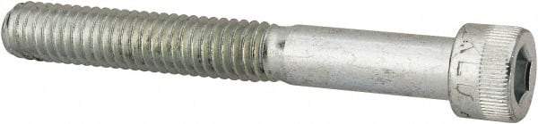 Made in USA - 5/16-18 UNC Hex Socket Drive, Socket Cap Screw - Alloy Steel, Zinc-Plated Finish, Partially Threaded, 2-1/2" Length Under Head - All Tool & Supply