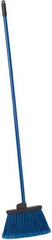 PRO-SOURCE - 12" Wide, Blue Polypropylene Bristles, 46-1/2" Vinyl-Coated Metal Handle, Angled Broom - Flagged - All Tool & Supply