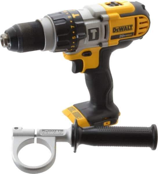 DeWALT - 20 Volt 1/2" Keyless Chuck Cordless Hammer Drill - 0 to 9,775, 0 to 22,950 & 0 to 34,000 BPM, 0 to 575, 0 to 1,350 & 0 to 2,000 RPM, Reversible, Mid-Handle - All Tool & Supply