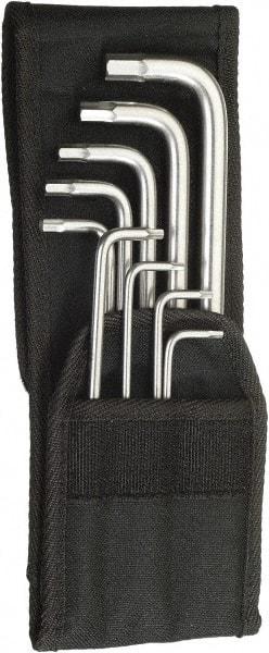 Wera - 9 Piece L-Key Hex Key Set - Hex Range 3/32 to 3/8", Stainless Steel - All Tool & Supply