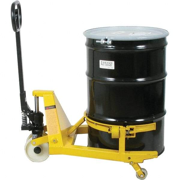 Wesco Industrial Products - 660 Lb Load Capacity, 55 Gal Drum Lifter - 28-1/2" Wide x 47-1/2" High, 3 Steel Wheels - All Tool & Supply