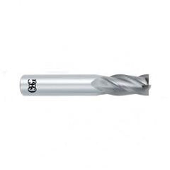 1 Dia. x 4 Overall Length 4-Flute Square End Solid Carbide SE End Mill-Round Shank-Center Cutting-Uncoated - All Tool & Supply