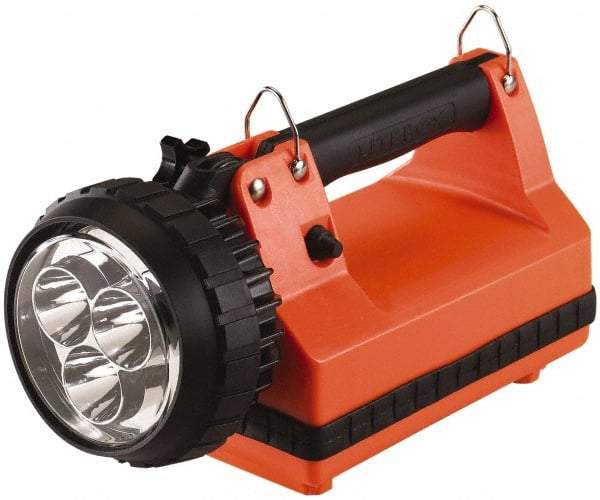 Streamlight - White LED Bulb, 540 Lumens, Spotlight/Lantern Flashlight - Orange Plastic Body, 1 Lead-Acid Battery Included - All Tool & Supply