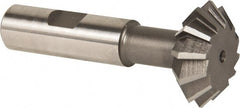 Keo - 1-3/8° 1-3/8" Cut Diam, 1/2" Cut Width, 5/8" Shank, High Speed Steel Double-Angle Cutter - All Tool & Supply